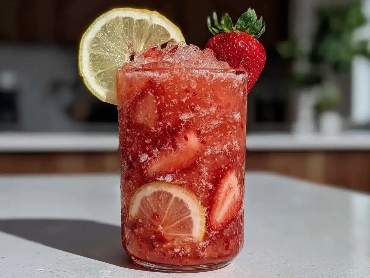 fresh strawberry lemonade preparation steps