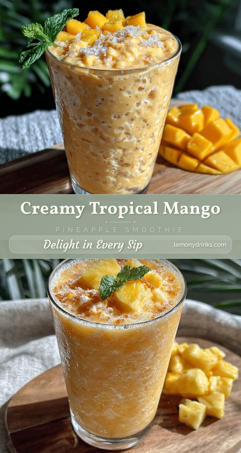 fresh tropical mango pineapple smoothie recipe recipe