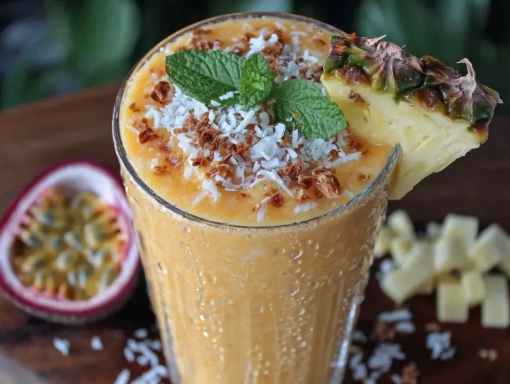 fresh tropical paradise smoothie - featured image