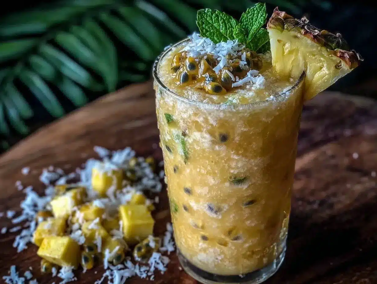 fresh tropical paradise smoothie preparation steps