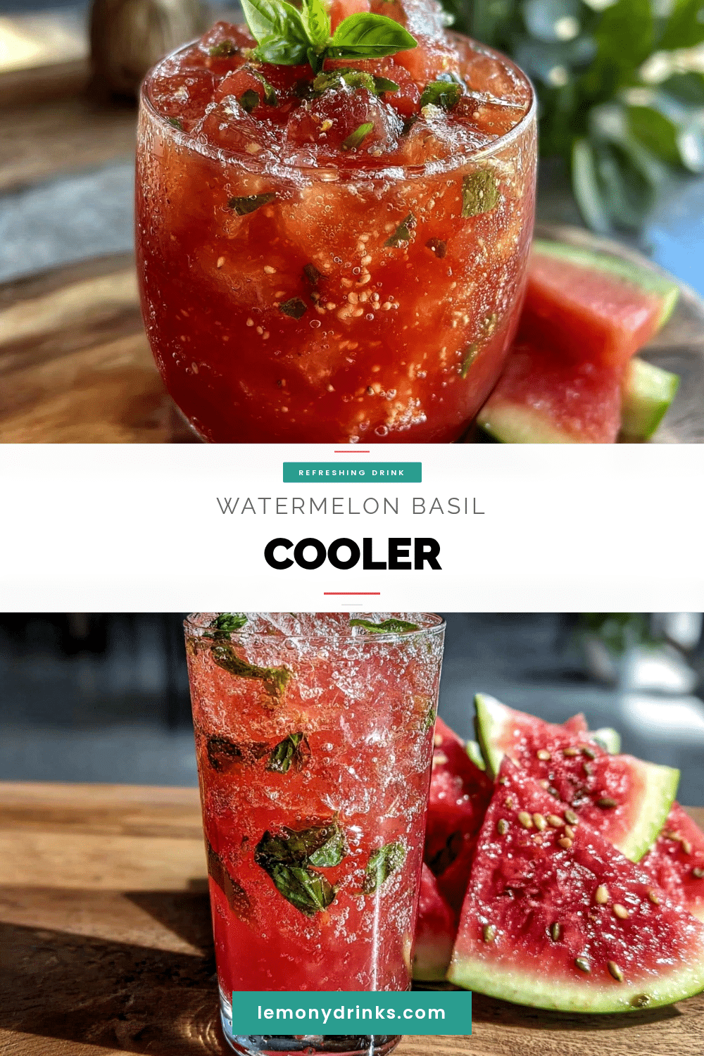 Fresh Watermelon Basil Refresher recipe