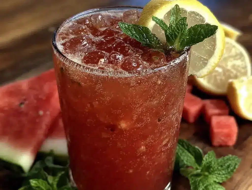 fresh watermelon lemonade recipe - featured image