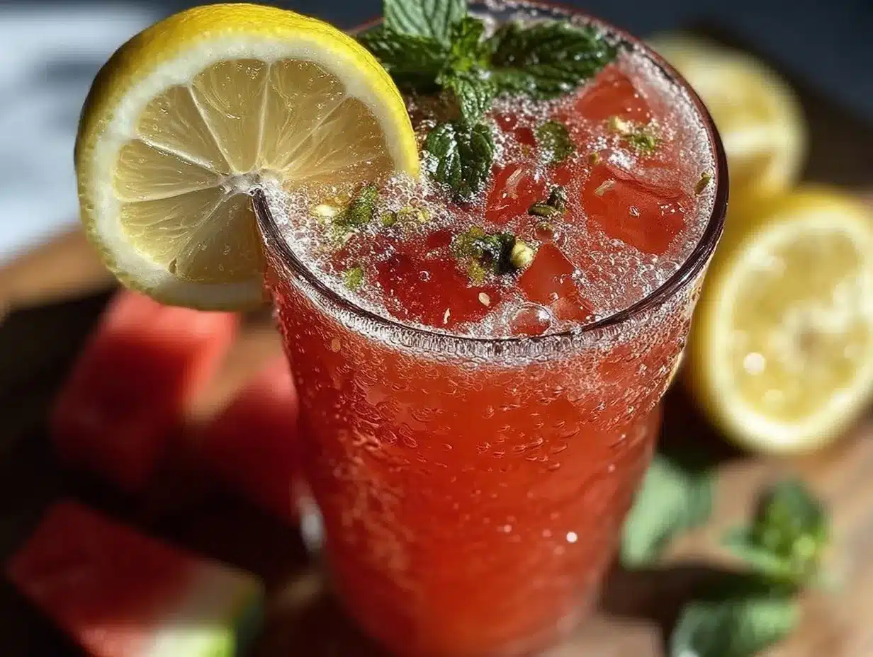 fresh watermelon lemonade recipe preparation steps
