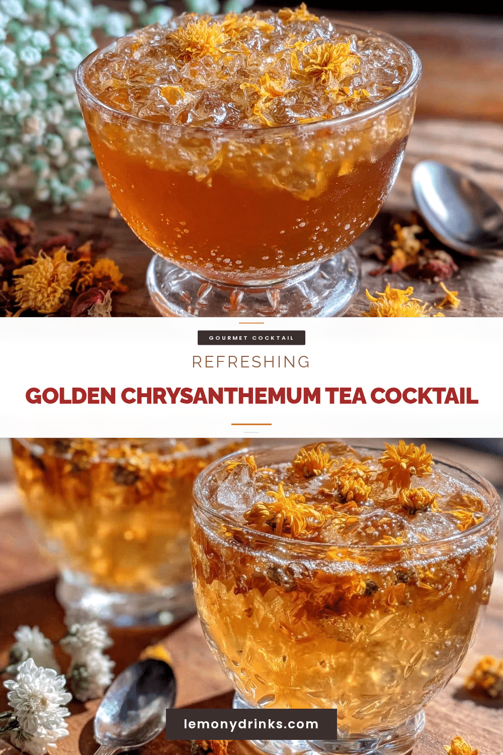 Golden Chrysanthemum Tea Cocktail recipe