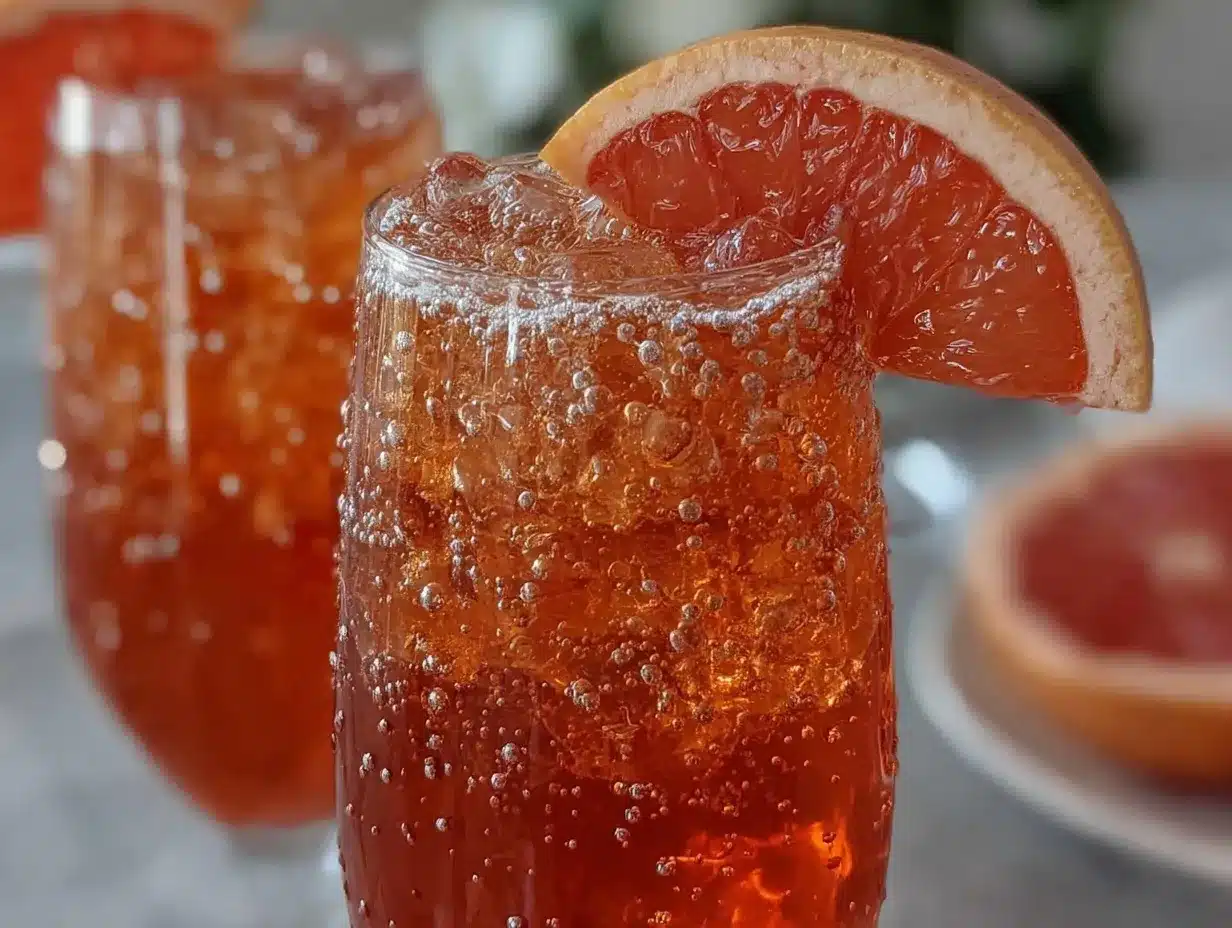 grapefruit Aperol spritz cocktail preparation steps