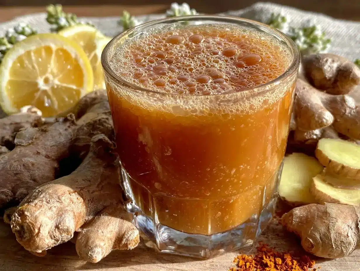 healthy immunity boosting ginger shot preparation steps