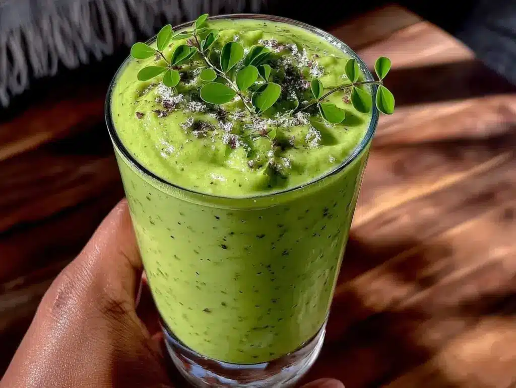 Healthy Moringa Green Smoothie - featured image