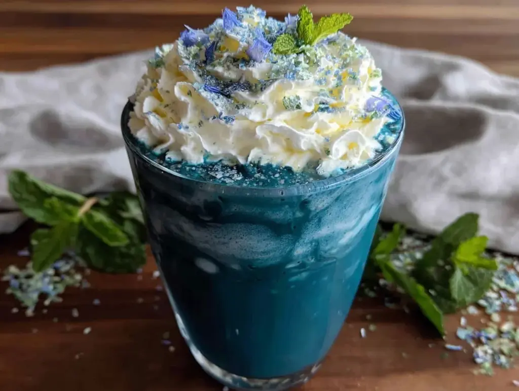 healthy spirulina blue smoothie - featured image