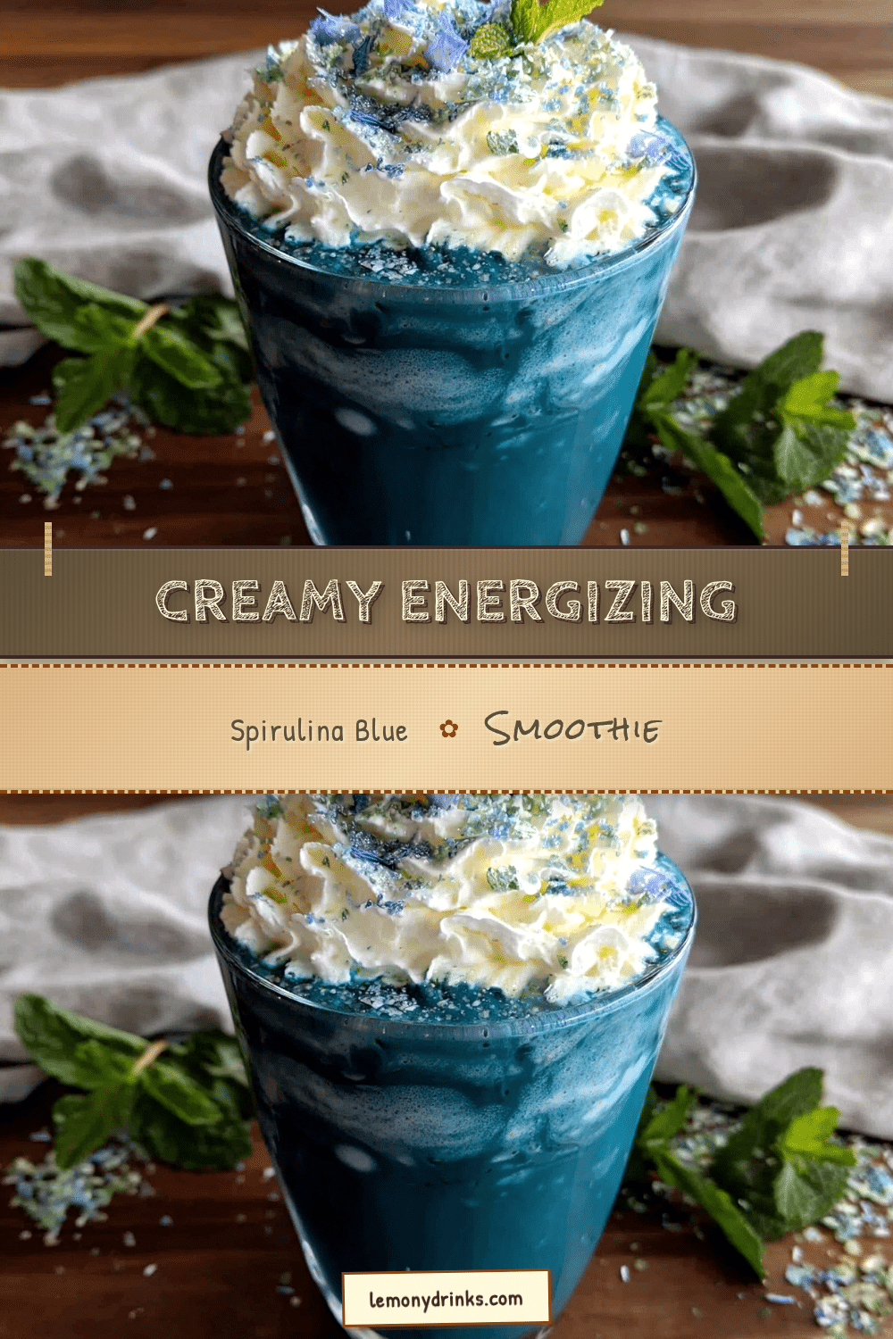healthy spirulina blue smoothie recipe