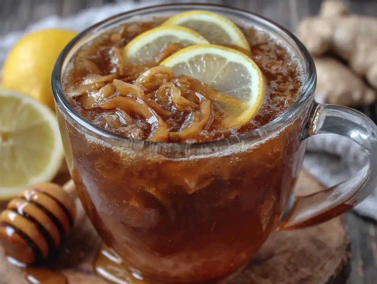 honey lemon ginger tea preparation steps