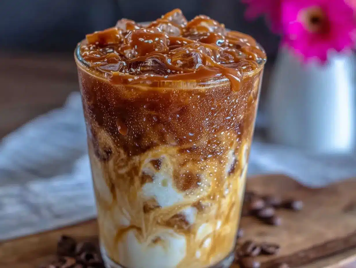 iced caramel macchiato preparation steps