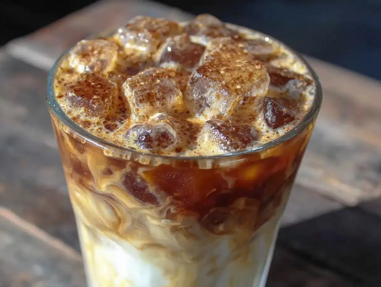 iced vanilla oat milk latte preparation steps