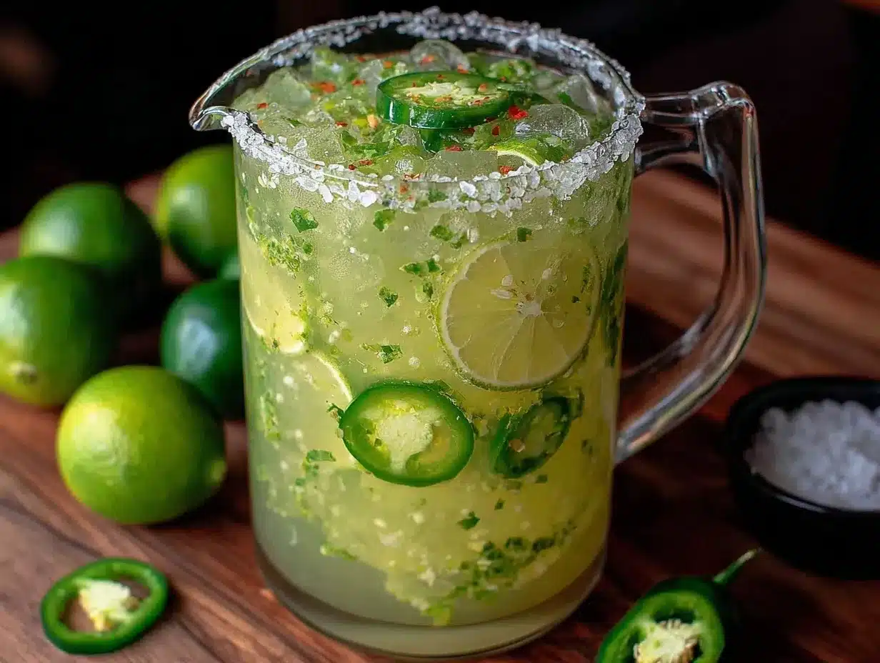 jalapeño margarita pitcher preparation steps