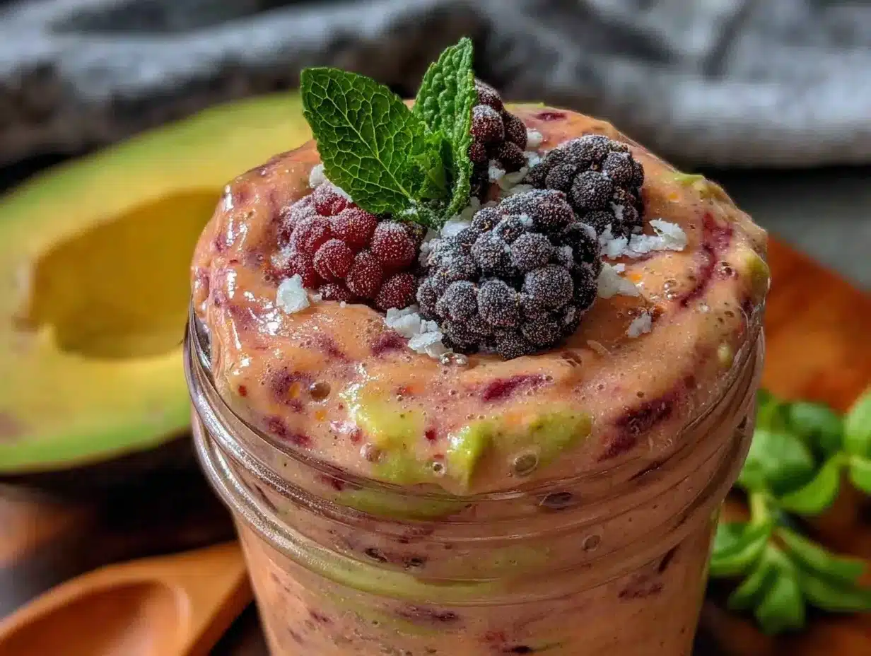 keto avocado berry smoothie preparation steps