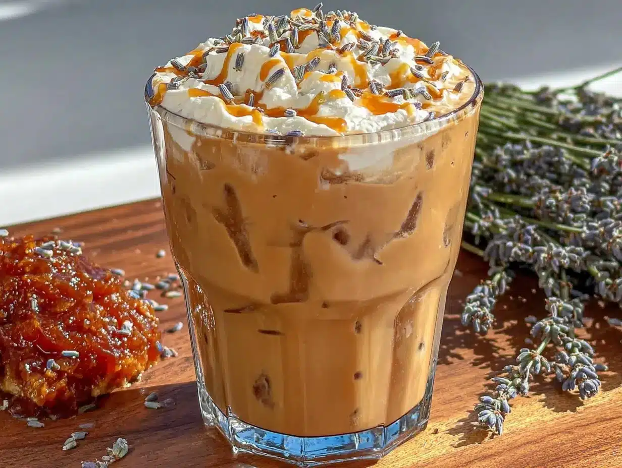 lavender honey iced latte preparation steps