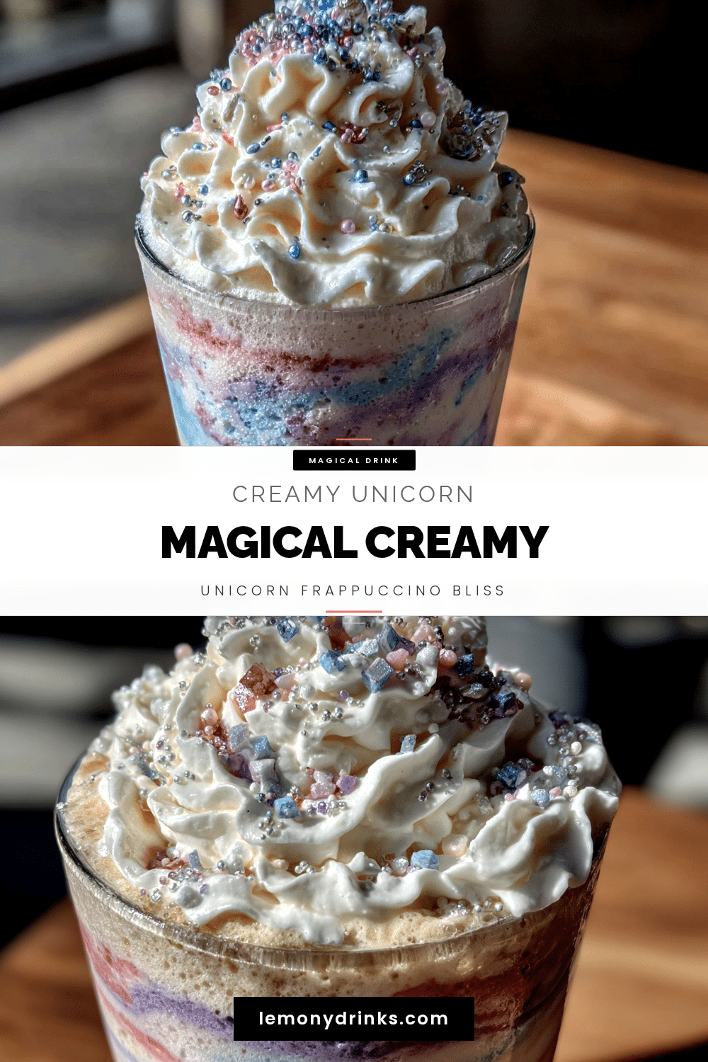 Magical Creamy Unicorn Frappuccino recipe