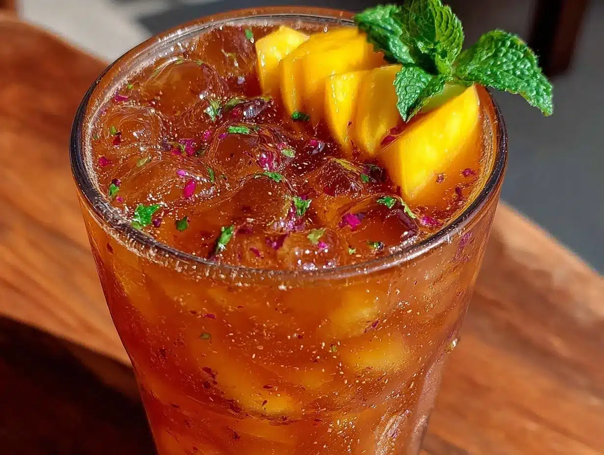 mango iced tea preparation steps