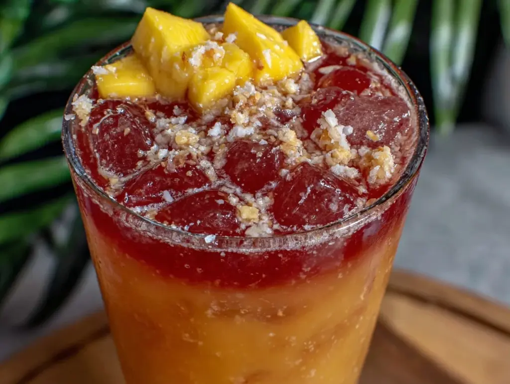 mango tequila sunrise cocktail - featured image