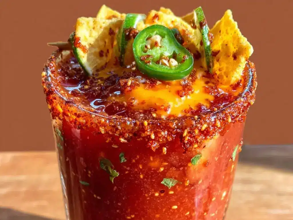 nacho cheese bloody mary cocktail - featured image