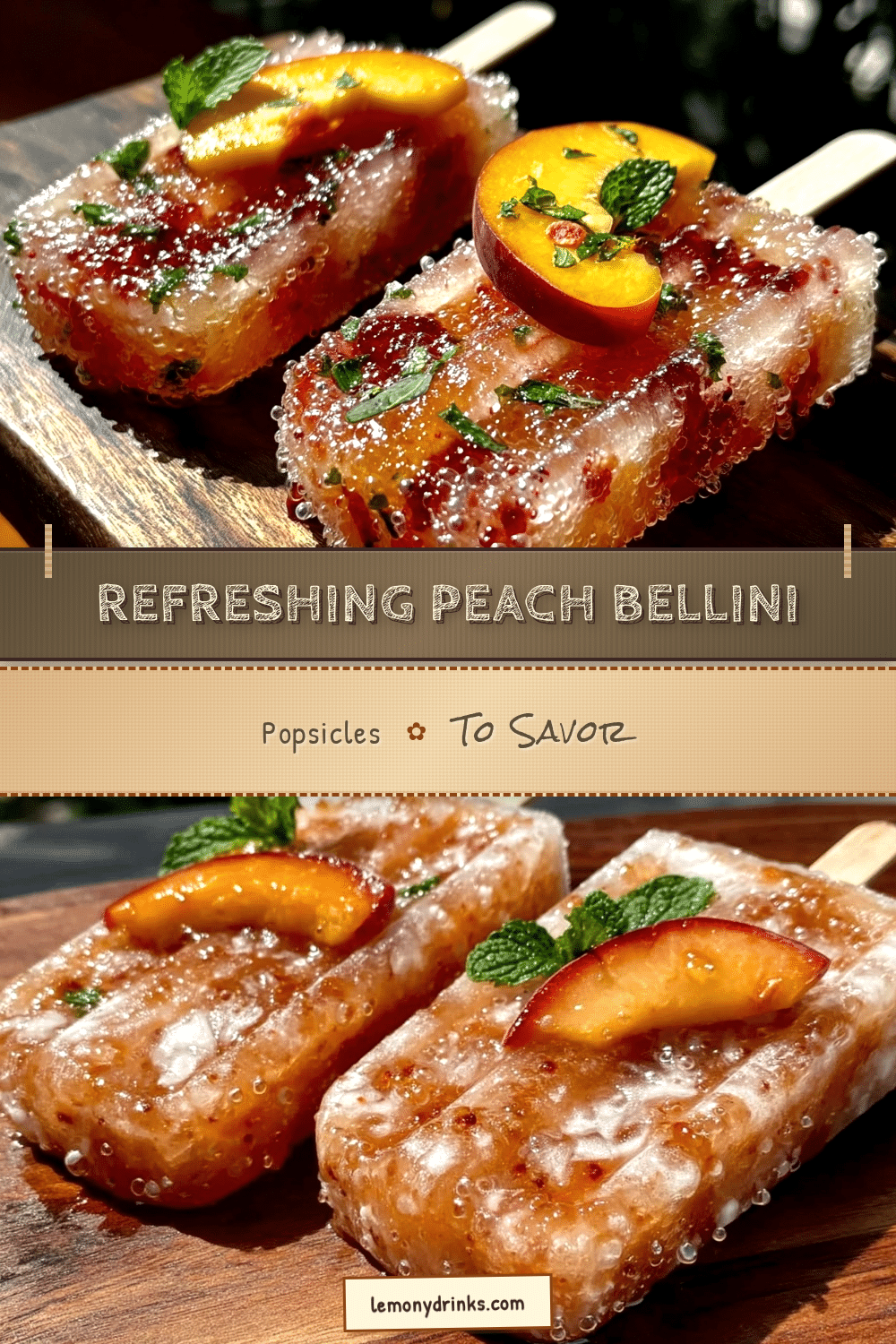Peach Bellini Popsicles recipe