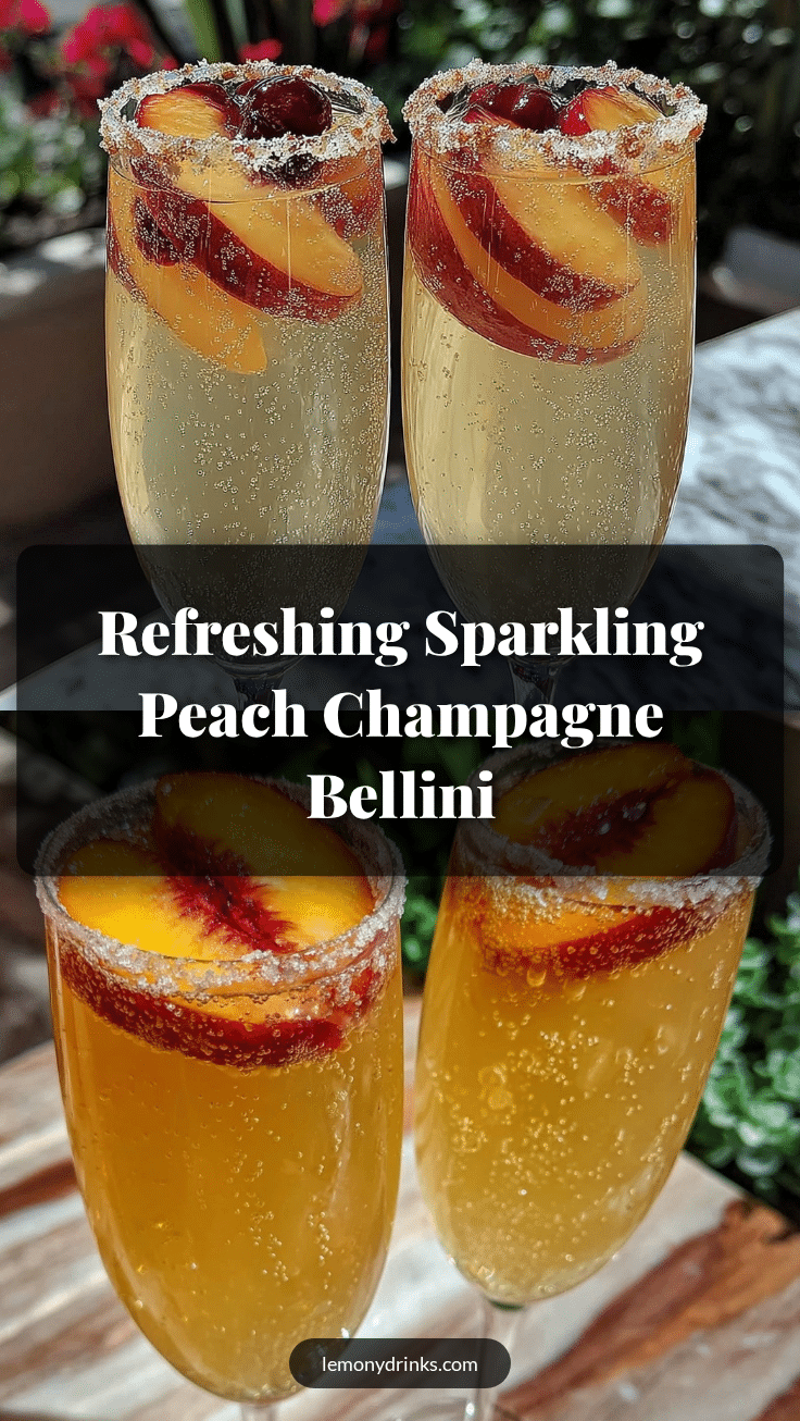 peach champagne bellini recipe