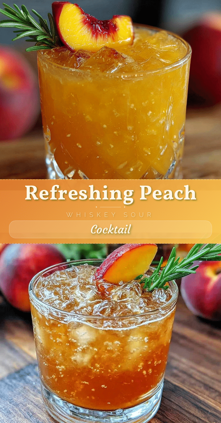 peach whiskey sour cocktail recipe recipe