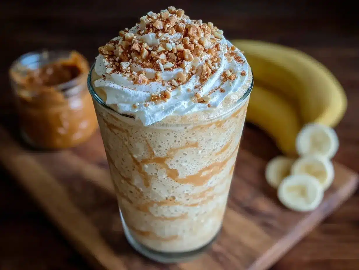 peanut butter banana protein shake preparation steps
