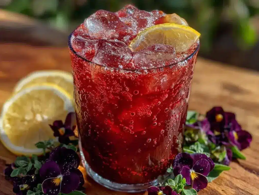 pink butterfly pea lemonade - featured image