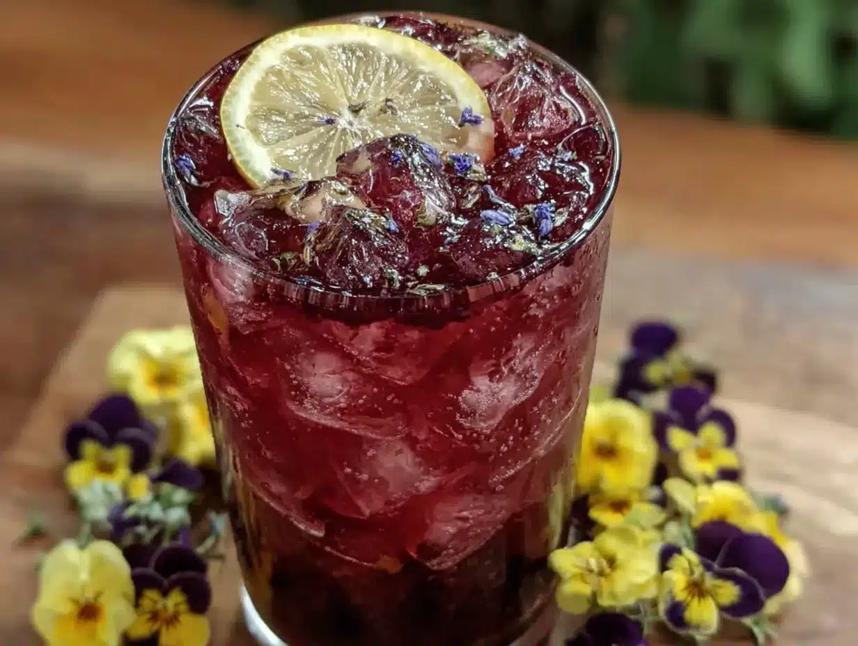 pink butterfly pea lemonade preparation steps