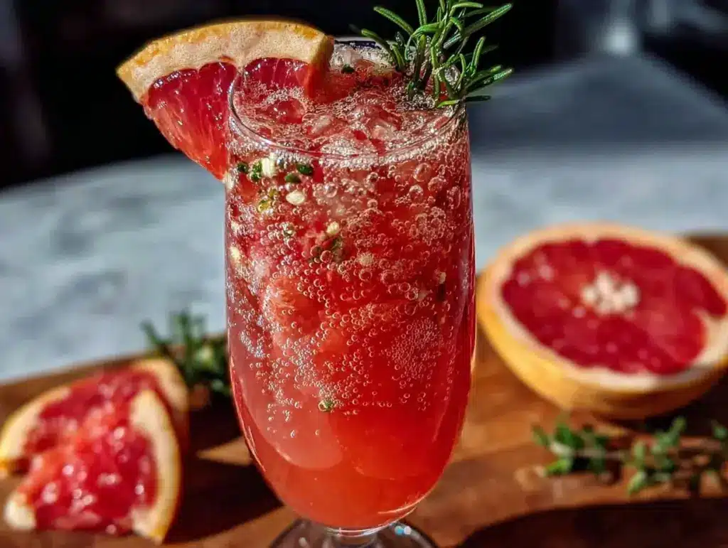 pink grapefruit aperol spritz cocktail - featured image