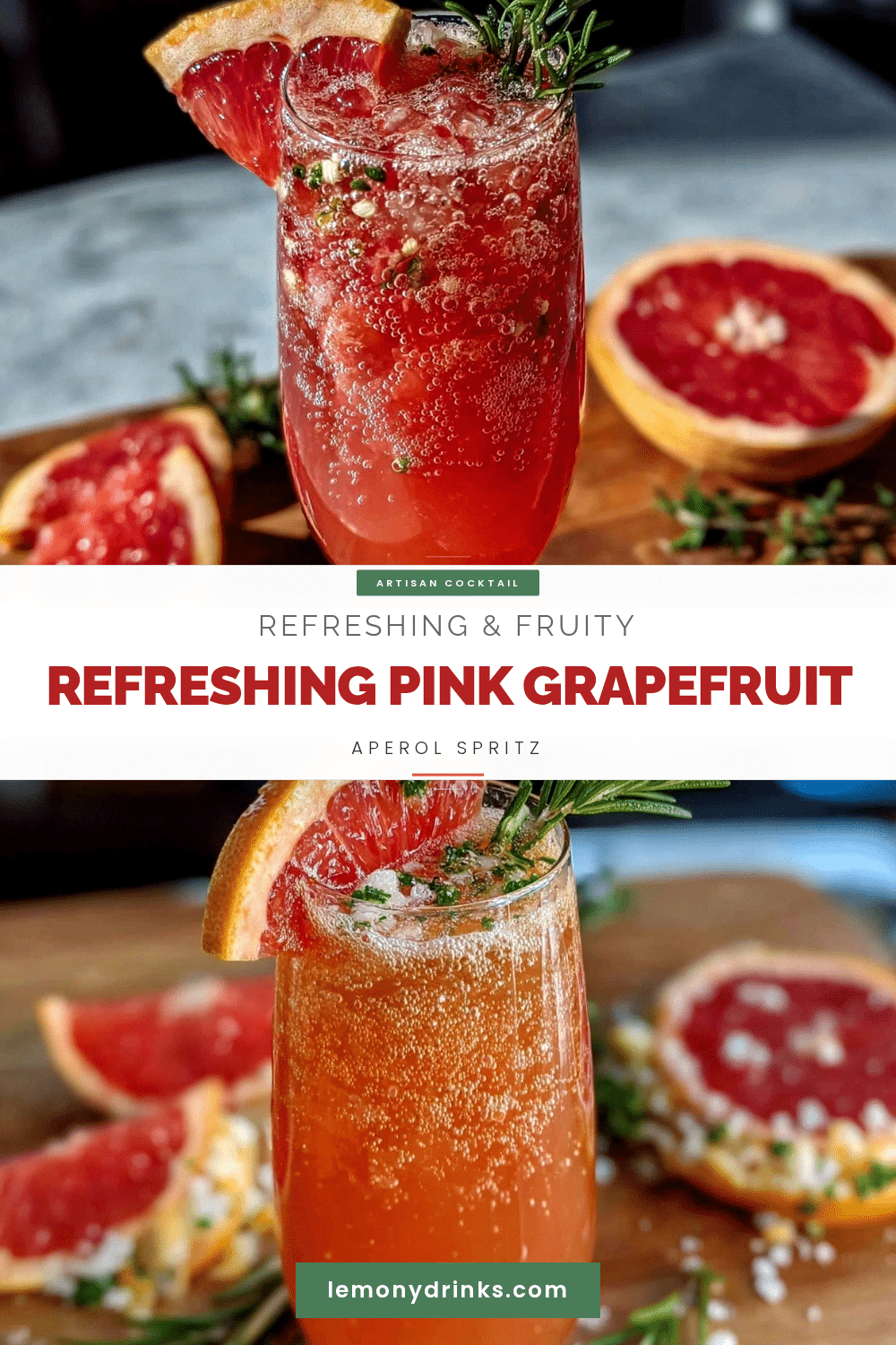 pink grapefruit aperol spritz cocktail recipe