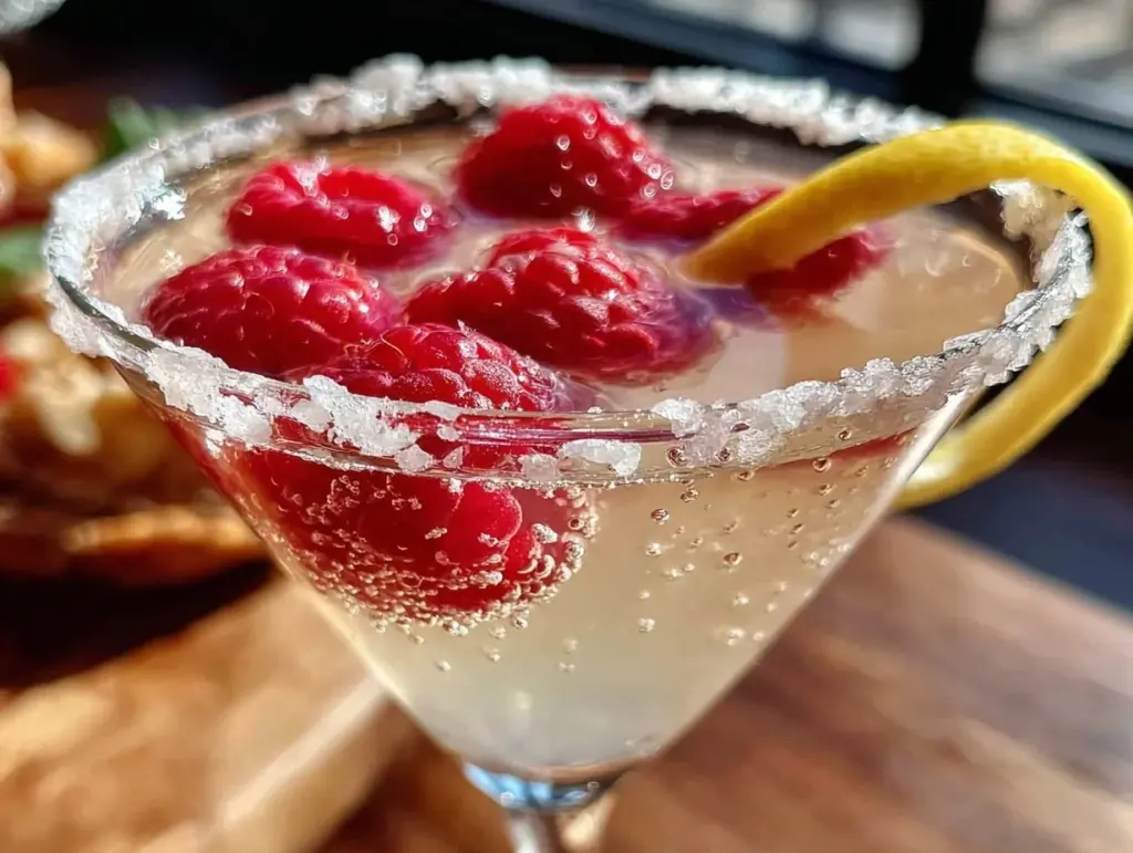 raspberry lemon drop martini - featured image