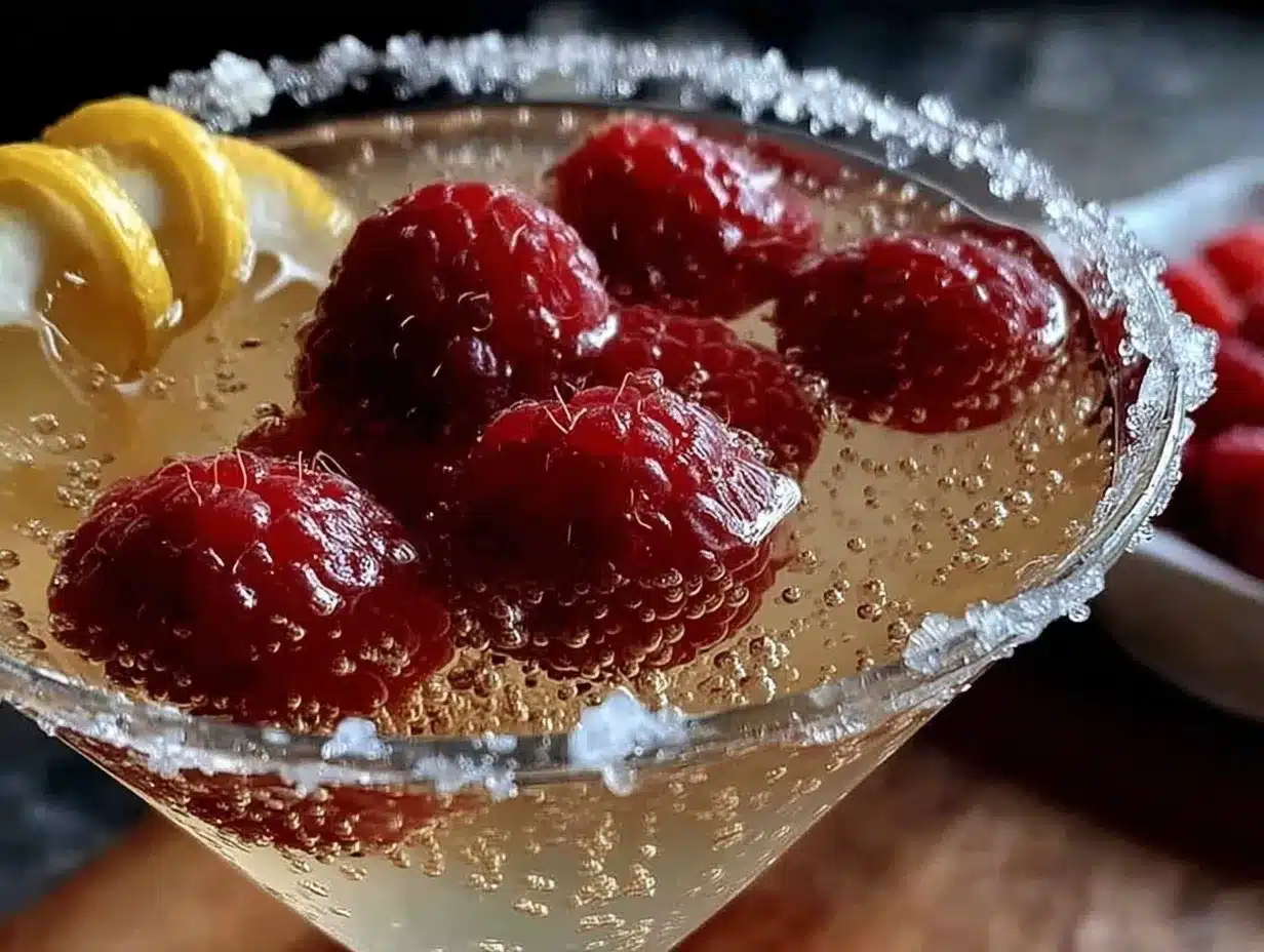 raspberry lemon drop martini preparation steps