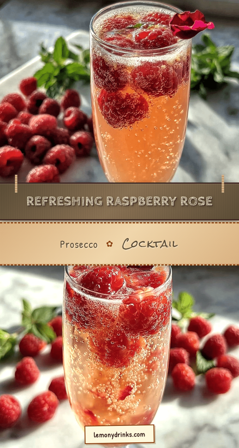 raspberry rose prosecco cocktail recipe