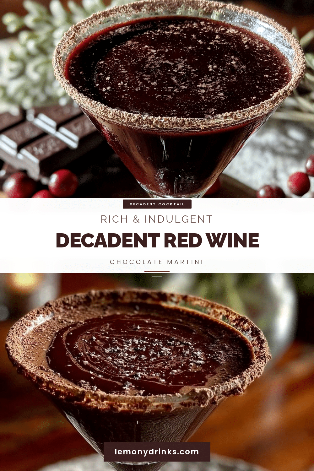 red wine chocolate martini recipe
