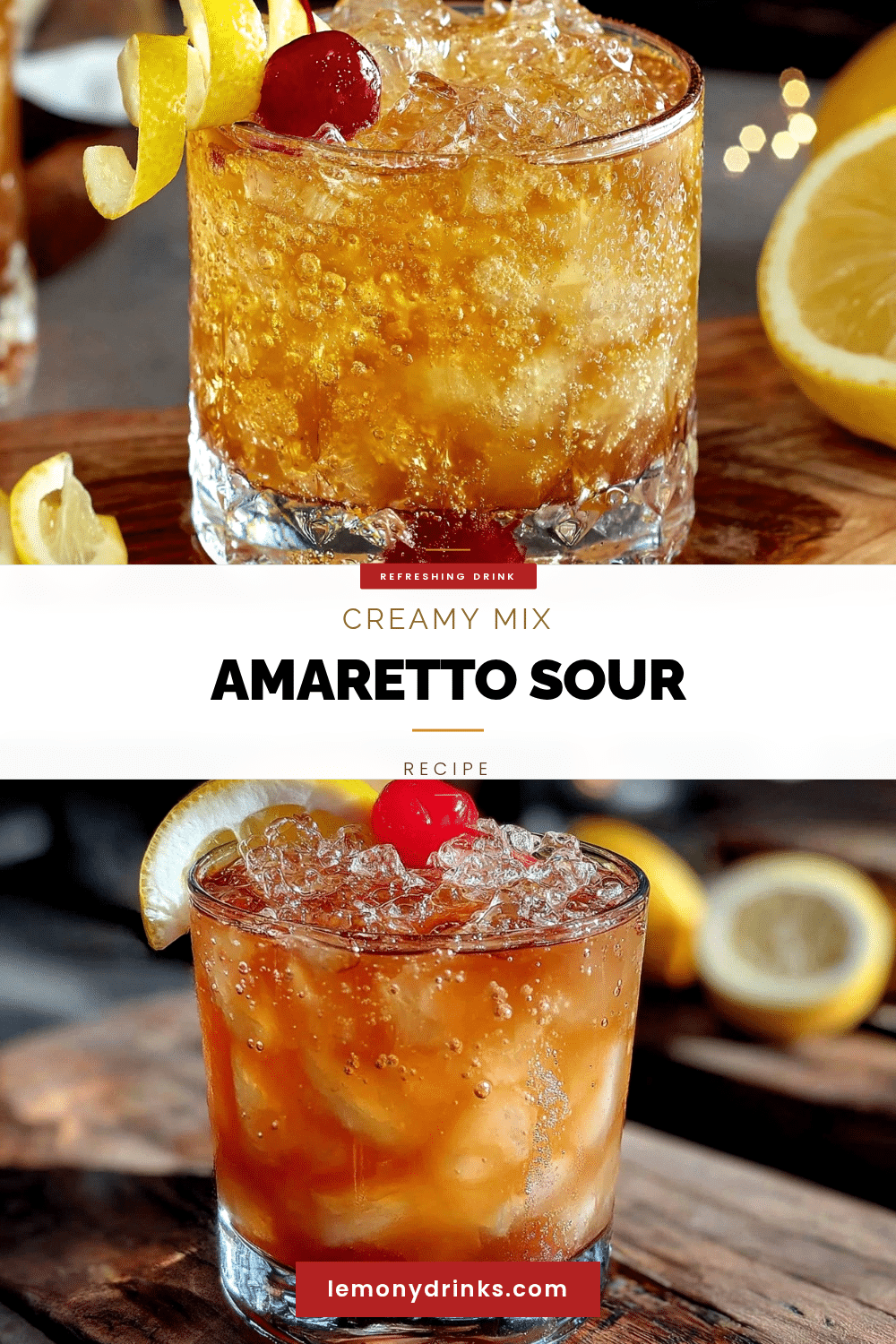 Refreshing Amaretto Sour Cocktail Recipe recipe