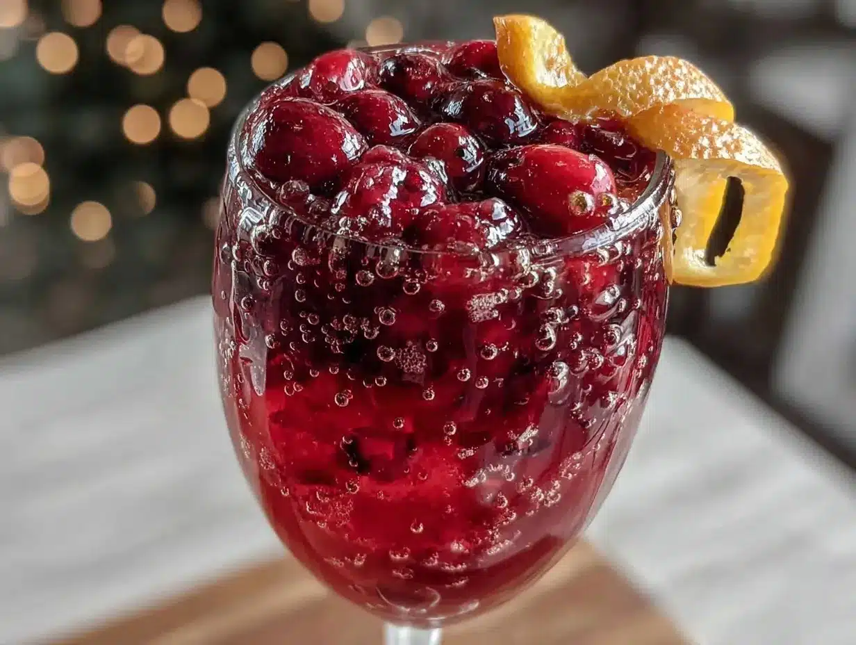 Refreshing Cranberry Sparkler Cocktail preparation steps