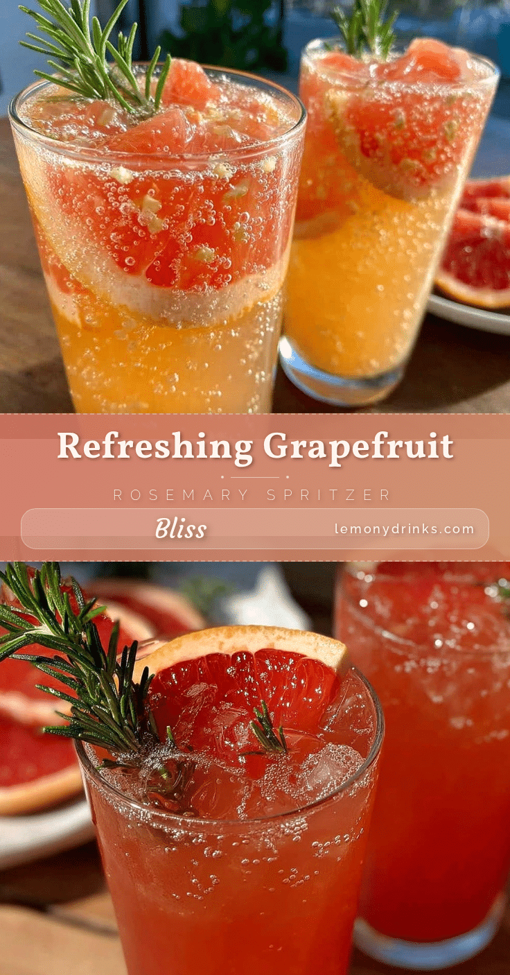 Refreshing Grapefruit Rosemary Spritzer recipe