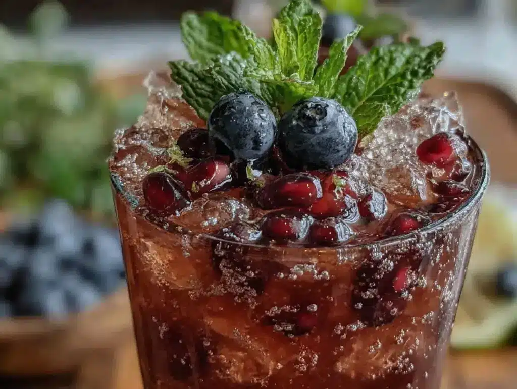 Refreshing Pomegranate Berry Sparkler Cocktail - featured image