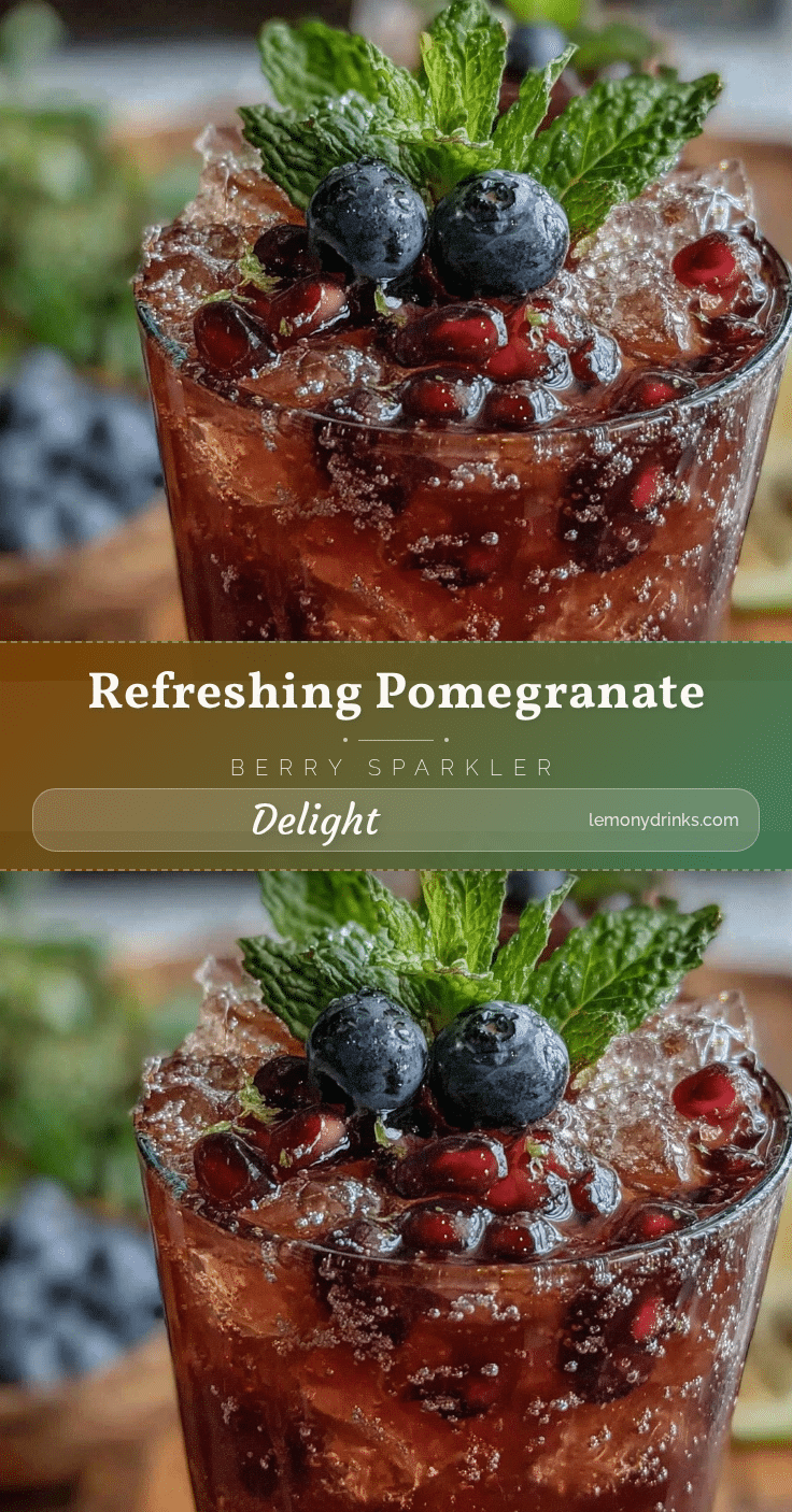 Refreshing Pomegranate Berry Sparkler Cocktail recipe