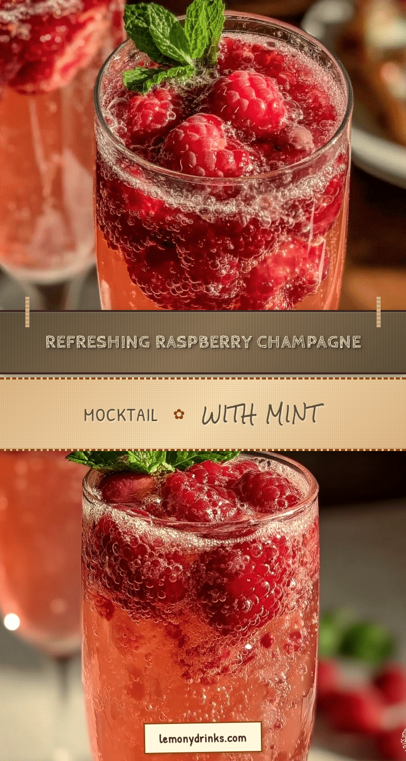Refreshing Raspberry Champagne Mocktail recipe