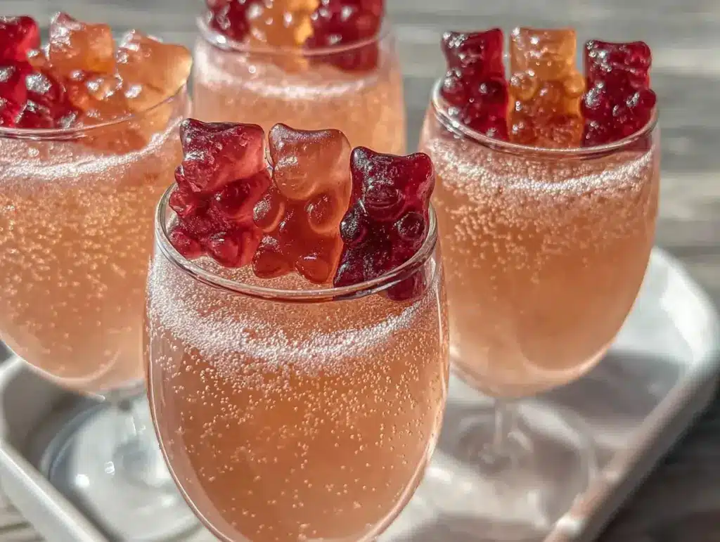 rosé gummy bear shots - featured image