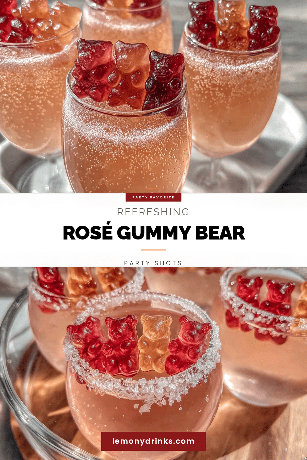 rosé gummy bear shots recipe