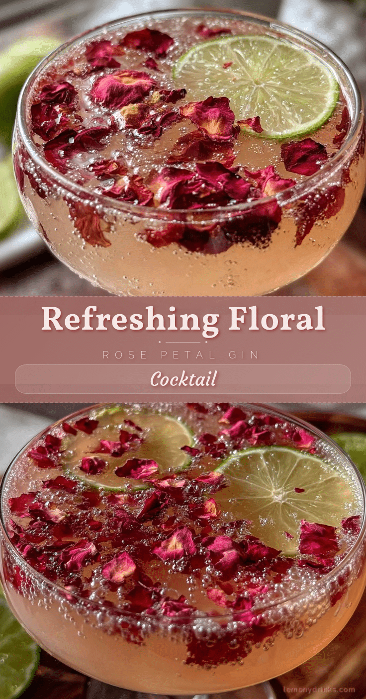rose petal gin cocktail recipe