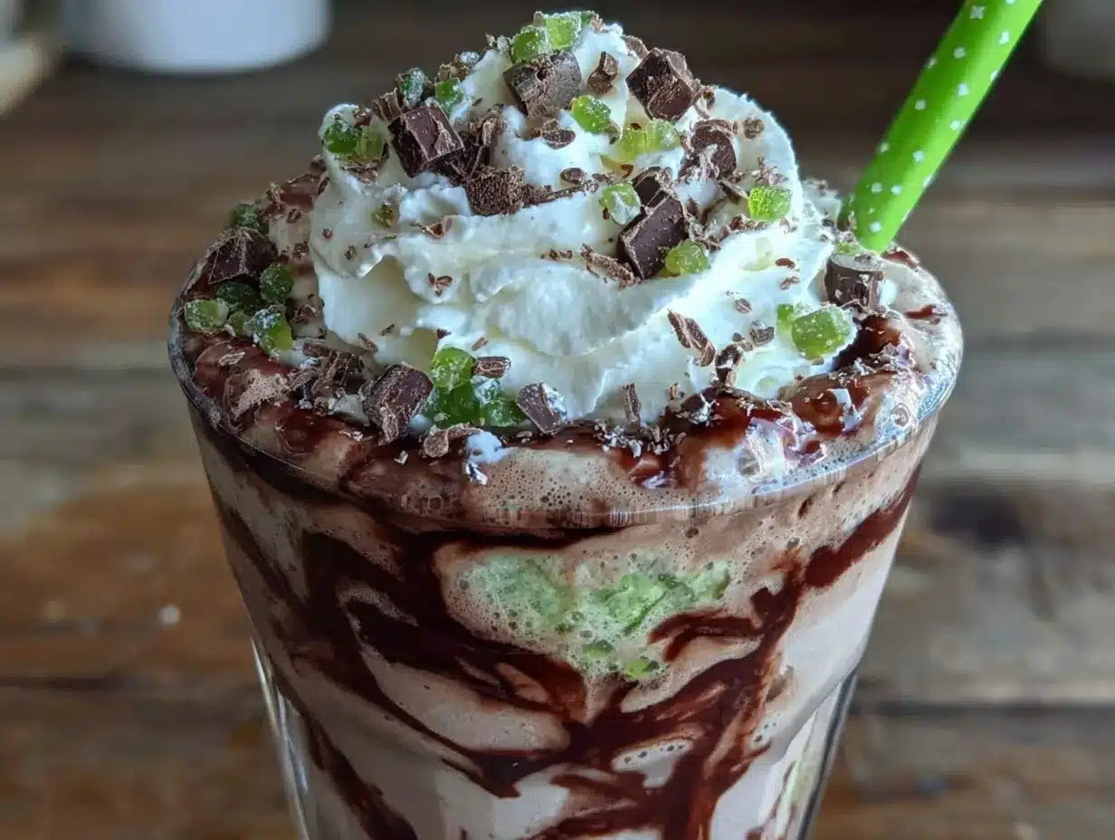 shamrock mint chocolate milkshake preparation steps