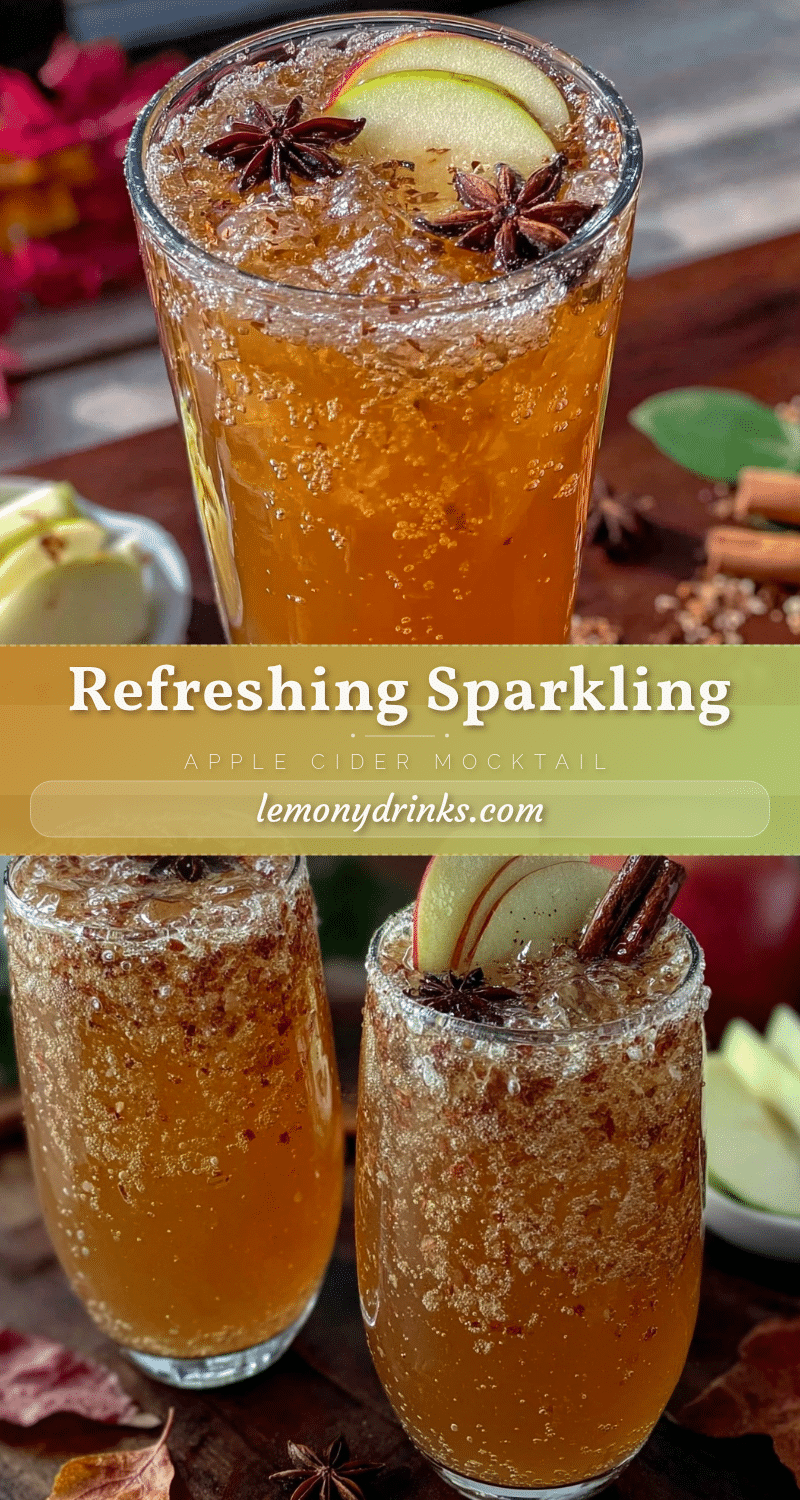 sparkling apple cider mocktail recipe