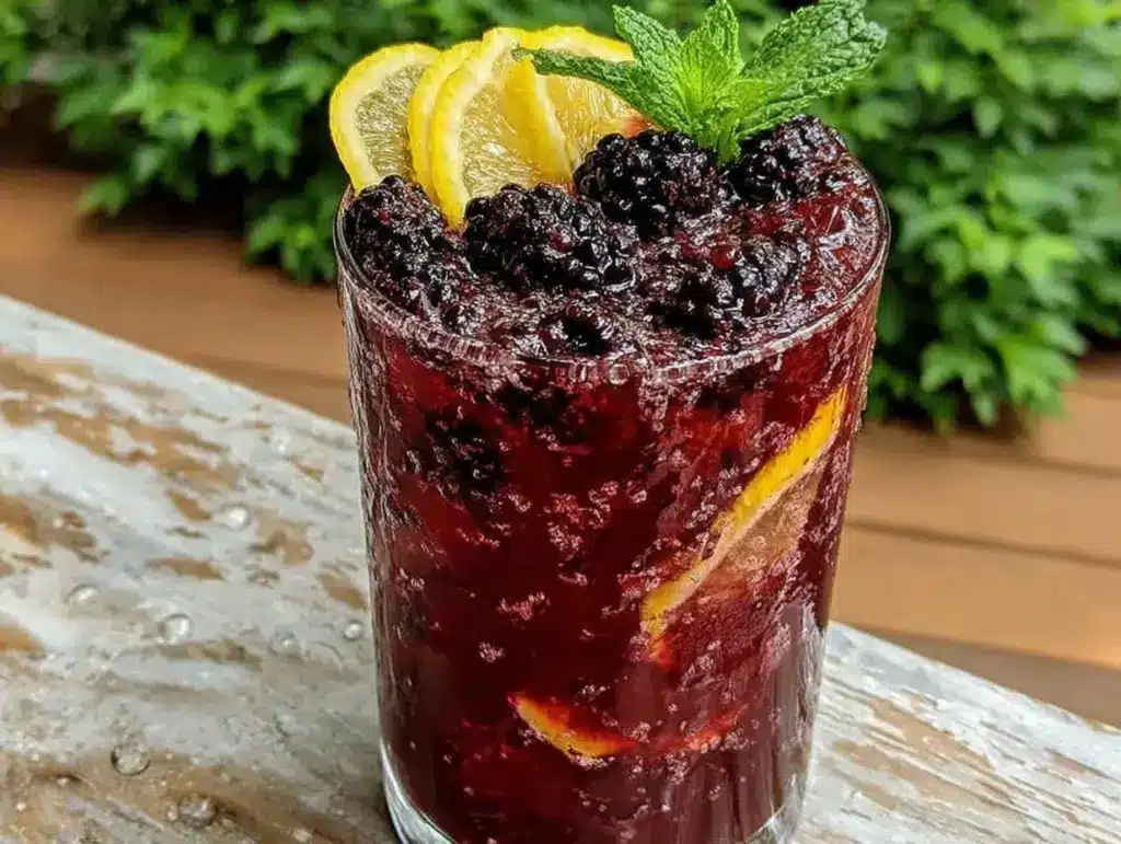 sparkling blackberry lemonade - featured image