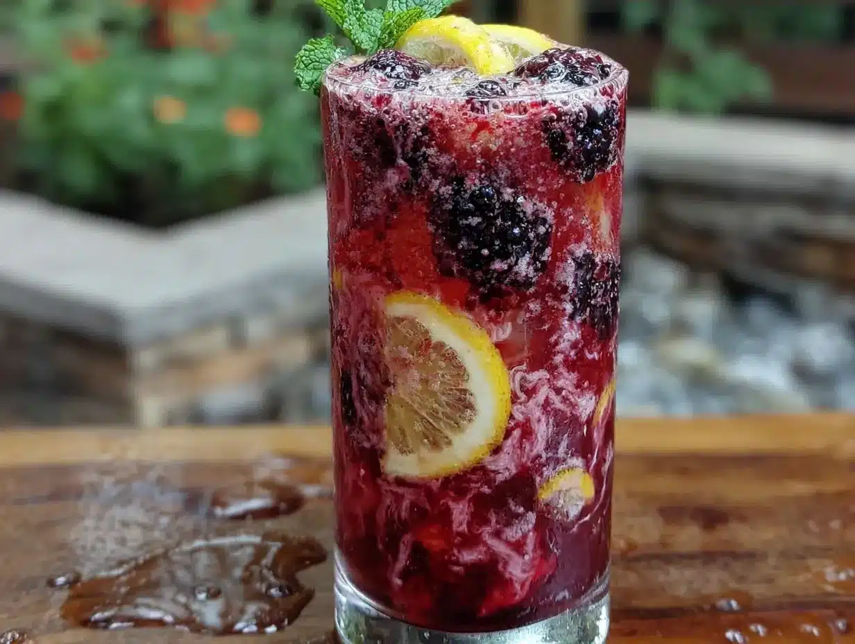 sparkling blackberry lemonade preparation steps