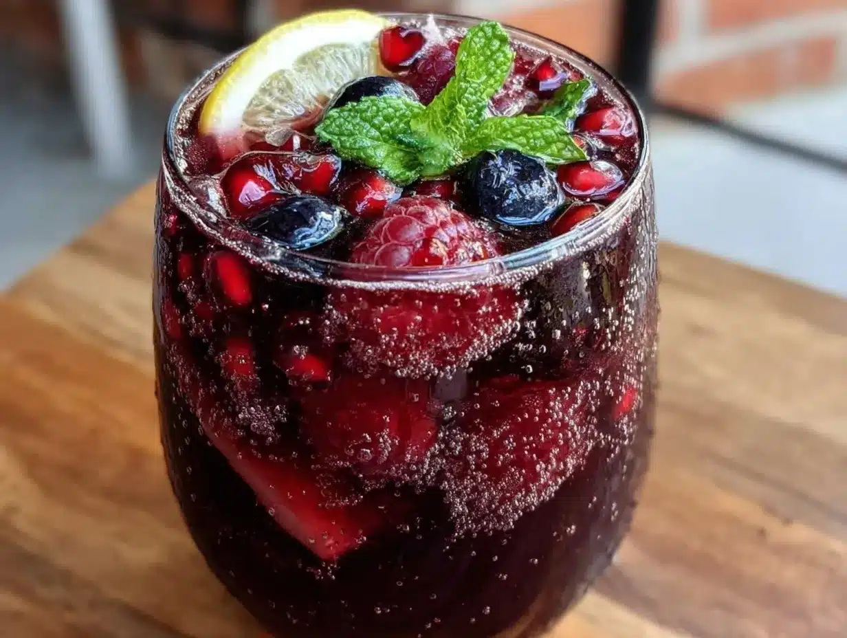 sparkling pomegranate berry sangria preparation steps