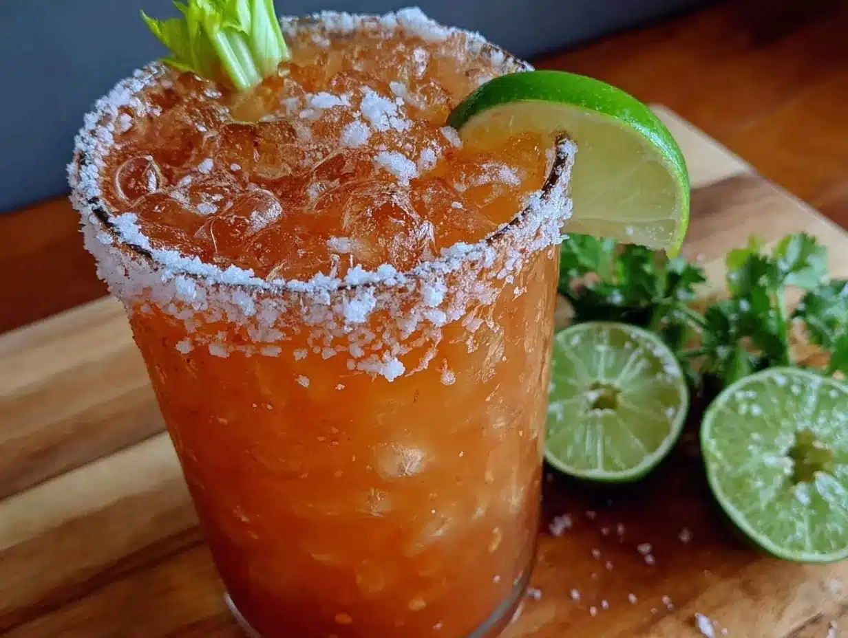 spicy tequila beer chelada cocktail preparation steps